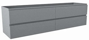 Mondiaz HAY wastafelonderkast - 180x45x50cm - 4 lades - uitsparing links - softclose - Plata M45178Plata