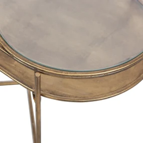 BePureHome Adorable Antique Brass Bijzettafel Ovaal - 65 X 37cm.