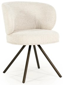 Eleonora Jayson Eetstoel Brons Frame Beige