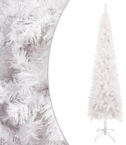 vidaXL Kerstboom met LED's en kerstballen smal 150 cm wit