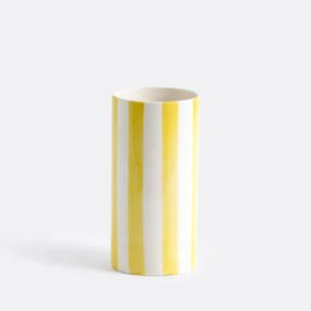 Gestreepte vaas van keramiek, H25 cm, Jaoma