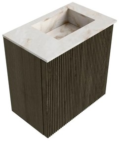 Mondiaz Joya DLux 40cm toiletmeubel shadow met wastafel faye rechts zonder kraangat frappe