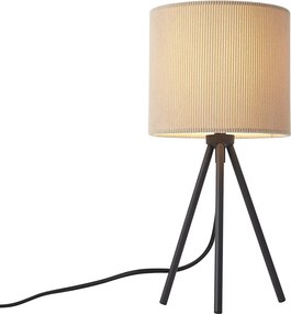 Moderne tafellamp taupe met velours kap - Luz