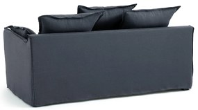 Slaapbank H14 cm, gekreukt linnen, Odna
