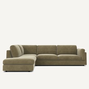 Ombouwbare hoekbank, in linnen fluweel, César