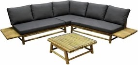 Showroommodel Piton hoek loungeset 4 delig bamboe