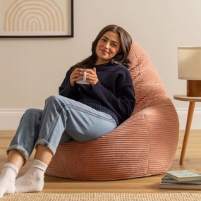 Cloudy Cord Zitzak Stoel - Roze