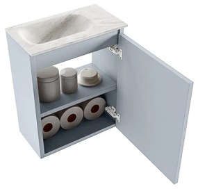 Mondiaz Ture DLux toiletmeubel 40cm clay met wastafel ostra links zonder kraangat