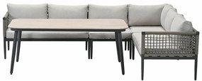 Garden Impressions Burela lounge dining set 5-delig rechts - taupe