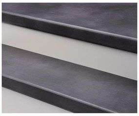 Overzettreden met neus (2 stuks) | PVC toplaag | Steen zwart | 140 x 60 cm
