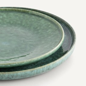 Set van 4 geglazuurde platte borden van aardewerk, Dorna