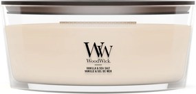 WoodWick geurkaars - Ellipse HearthWick Flame - Vanilla &amp; Sea Salt