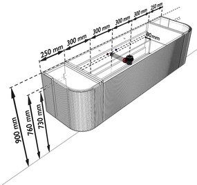 Mondiaz Kurve-dlux 170cm badmeubel ronding links/rechts oak met 1 lade en 2 deuren en wastafel big large midden 2 kraangaten lava