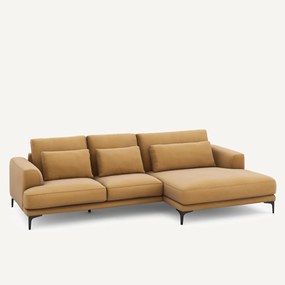 XL hoekbank rechts in linnen fluweel, MARSILE