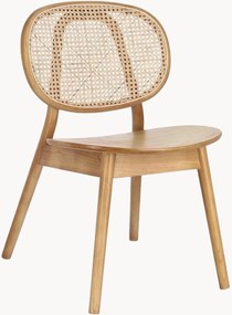 Loungefauteuil Adolis van essenhout en rotan