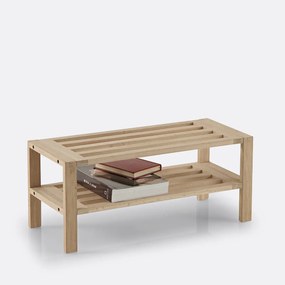 Schoenenkast, 2 planken, massief eiken, SELFRID