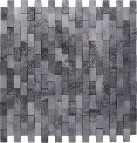 Zelfklevende Mozaïektegels Metaal | Steenstrip 3D Antraciet | 30×29,8 cm | Keuken, Bad &amp; WC