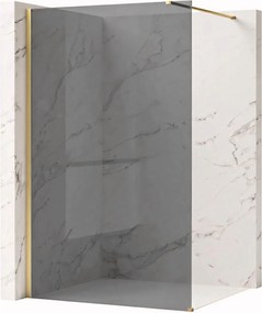 Walk-in douchewand Rea Flexi Grey / Brush Gold 90