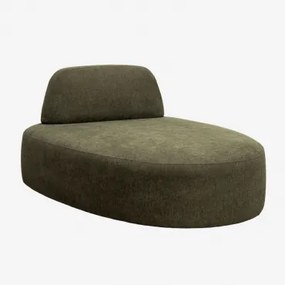 Chaise Longue Module Voor Modulaire Bank Giorgia Bekleed Stof Leger Groen - Sklum