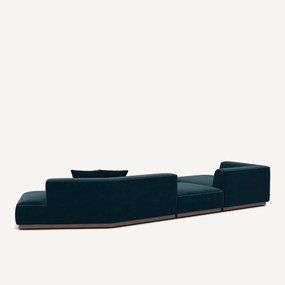 Open hoekbank links XL fluweel, Jacopo