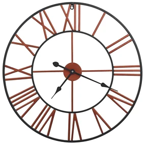 vidaXL Wandklok 58 cm metaal rood