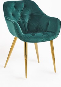 Zandel Gouden Fluwelen Stoel