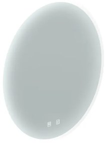 Thebalux Type M spiegel 60x60cm rond met verlichting en spiegelverwarming led wit aluminium 4SP60044W
