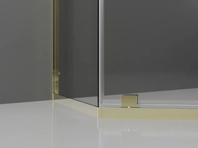 Mexen Exo-R vijfhoekige draaideur douchecabine 90 x 90 cm, transparant, goud - 812-090-090-50-00