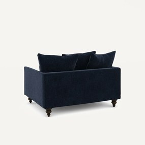 2-zits compacte bank in chenille fluweel, Lazare