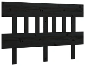 vidaXL Hoofdbord 203,5x3x81 cm massief grenenhout zwart