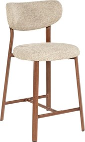 By-Boo Sedia Barkruk Met Houten Poten Bruin