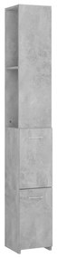 vidaXL Badkamerkast 25x25x170 cm spaanplaat betongrijs