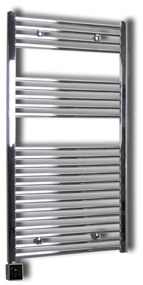 Sanicare elektrische design radiator 60x112cm chroom met Bluetooth en thermostaat links chroom