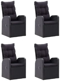 vidaXL 5-delige Tuinset zwart