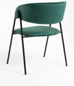 Mihu Zwart Fluwelen Stoel