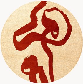 Wasbaar rond jacquard in- & outdoor vloerkleed lint