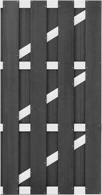 Tweedekans - Tuindeur composiet Bari antraciet met blank aluminium frame incl. beslag (90 x 180 cm)