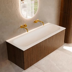 Mondiaz Kurve 120cm badmeubel dusk met 1 lade en wastafel big large midden zonder kraangat