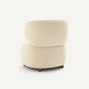 Loungestoel in fluweel met reliëf, MODALIE, ontwerp Emmanuel Gallina