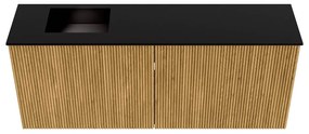 Mondiaz Joya 100cm toiletmeubel oak met wastafel faye links zonder kraangat urban