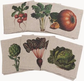 Linnen servetten Farm Vegetables, 6-delig