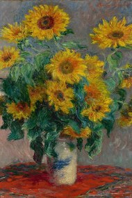 Poster Claude Monet - Bouquet of Sunflowers, (61 x 91.5 cm)