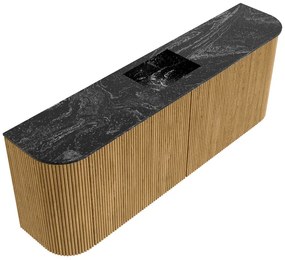 Mondiaz Joya DLux 115cm toiletmeubel ronding links/rechts oak met wastafel faye midden zonder kraangat lava