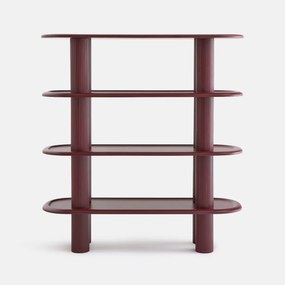 Boekenkast 5 planken, mat gelakt, 155 cm hoog, CALIO