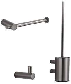 Saniclear Academy toiletaccessoiresset 3-delig verouderd ijzer - gunmetal