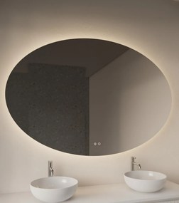 Gliss Design Oval spiegel met LED-verlichting en verwarming 140x90cm