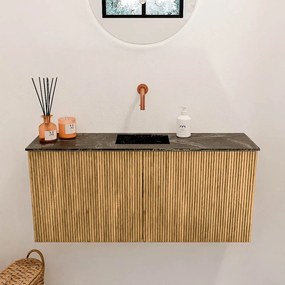 Mondiaz Joya DLux 90cm toiletmeubel oak met wastafel faye midden zonder kraangat lava