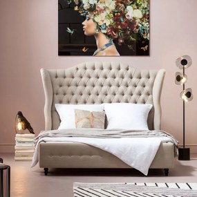 Kare Design City Spirit Barok Bedframe Stof Met Knopen 160 Cm