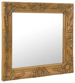 vidaXL Wandspiegel barok stijl 50x50 cm goudkleurig