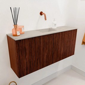 Mondiaz Joya DLux 90cm toiletmeubel ruby met wastafel faye midden zonder kraangat opalo